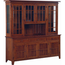 QW Amish Spruce Creek 4 Door Buffet with Hutch Shiplap Back - 167A-0052-0051-SP