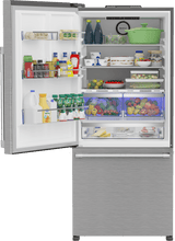 BEKO 30" Bottom Freezer Refrigerator with HarvestFresh in Stainless Steel - BFBD30216SSL