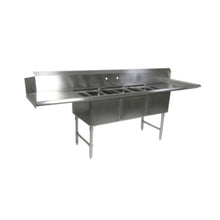 John Boos DT3B18244-2D18R 91.5" W x 30" D Dishtable/Pot Sink 18" Drainboards - JBDT3B182442D18R
