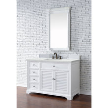 James Martin Vanities Savannah 48" Bright White Single Vanity - 238-104-V48-BW-3AF