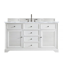 James Martin Vanities Savannah 60" Bright White Single Vanity - 238-104-V60S-BW-3AF