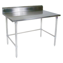 John Boos ST6R5-24108SBK Open Base 108"W x 24"D Stainless Steel Work Table - JBST6R524108SBK