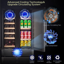 BODEGAcooler 24" Wine and Beverage Cooler Dual Zone 19 Bottles and 57 Cans