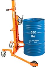 Super Handy GUO138 Hydraulic Drum Lifter for 55 Gal. Drums 550 Lbs Capacity New - GUO138