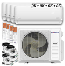 Pioneer Quad Split 36000 BTU 3-Ton Quantum Ultra Wi-Fi 22.5 SEER Energy-Star Multi (4) Zone Wall Mount Air Conditioner Heat Pump 230-Volt - WYT040GLSI24M4-9W-9W-9W-9W