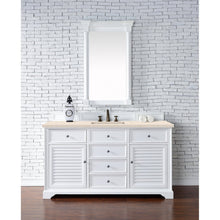 James Martin Vanities Savannah 60" Bright White Single Vanity - 238-104-V60S-BW-3AF