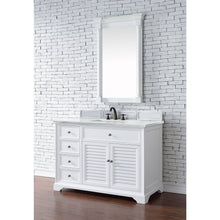 James Martin Vanities Savannah 48" Bright White Single Vanity - 238-104-V48-BW-3AF