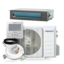 Pioneer Quantum Ultra 11,000 BTU 19 SEER2 230V Ceiling Concealed Ducted Mini-Split Air Conditioner Inverter Heat Pump Full Set - RYT012GLSI24RL-10S