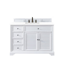 James Martin Vanities Savannah 48" Bright White Single Vanity - 238-104-V48-BW-3AF