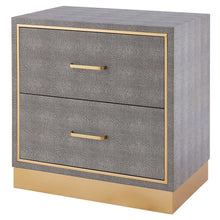New Pacific Direct Edinburgh 2-Drawer Faux Shagreen End table -  1600049