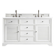 James Martin Vanities Savannah 60" Bright White Double Vanity - 238-104-V60D-BW-3AF