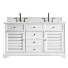 James Martin Vanities Savannah 60" Bright White Double Vanity - 238-104-V60D-BW-3AF