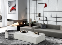 Whiteline Modern Living Cube Rectangle Coffee Table in White Color - CT1667R-WHT