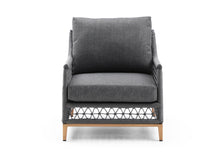 Whiteline Modern Living Karen 4-Piece Outdoor Lounge Set in Dark Grey - COL1832