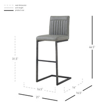 New Pacific Direct Ronan PU Leather Bar Stool, (Set of 2) -  1060009-216