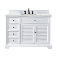 James Martin Vanities Savannah 48" Bright White Single Vanity - 238-104-V48-BW-3AF