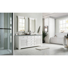 James Martin Vanities Savannah 72" Bright White Double Vanity - 238-104-V72-BW-3AF