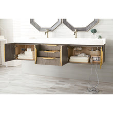 James Martin Vanities Mercer Island 72" Double Vanity - 389-V72D-AGR-G-DGG