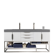 James Martin Vanities Columbia 72" Double Vanity - 388-V72D-AGR-MB-DGG