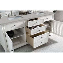 James Martin Vanities Savannah 72" Bright White Double Vanity - 238-104-V72-BW-3AF