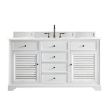 James Martin Vanities Savannah 60" Bright White Single Vanity - 238-104-V60S-BW-3AF